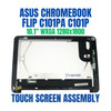 1 of 5-image forASUS Chromebook C101P C101PA 10.1" LCD Touch Screen Display Frame Assembly