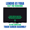 1 of 9-image forLenovo ThinkPad X1 Yoga 1st Gen 20FQ 20FR LCD Touch Screen Bezel FHD 30 Pin