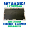 1 of 6-image forSony Vaio Svd13223cyb REPLACEMENT Convertible LCD Screen 13.3" Full HD LED DIODE Touch Digitizer