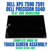 1 of 11-image forTKJ2N OEM Dell XPS 7590 Precision 5540 UHD 3840x2160 LCD Touch Screen Silver