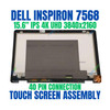 1 of 6-image for15.6" Dell Inspiron 15 7568 LCD Touch Screen Assembly Frame 4K 3840x2160