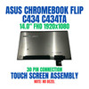 1 of 4-image for14" LCD Touch Screen Assembly ASUS Chromebook Flip C434T C434TA FHD