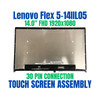 1 of 9-image forLenovo Ideapad Flex 5-14IIL05 5-14ITL05 LCD Touch Screen 14" FHD 5D10S39642