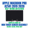 1 of 6-image forREPLACEMENT Apple MacBook Pro A2141 2019 16" MVVL2LL/A MVVM2LL/A EMC 3347 LCD Screen Retina Display Assembly 661-14201 Space Grey
