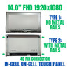 1 of 7-image forDell Latitude 7400 Touch Screen OTP FHD LCD Panel Matte 40 PIN JTPF4 N140HCN-G53