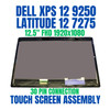 1 of 5-image forDell XPS 12 9250 12.5" OEM Glossy FHD LCD Touch Screen Complete Assembly Black