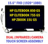 1 of 12-image forHP EliteBook 850 G5 15.6" LED LCD Touch Screen Assembly FHD Complete Hinges