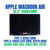 1 of 6-image forLCD Display Screen Apple Macbook Air 13" A2179 A1932 2019 2020 EMC 3302 3184 Gold