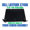 1 of 10-image forDell OEM Latitude E7450 14" FHD LCD Complete Touch Screen Assembly 2D73T