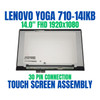 1 of 8-image forB140HAN03.0 LCD Touch Screen Assembly Bezel Lenovo Yoga 710-14IKB 80V4000GUS