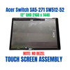 1 of 4-image for12" LCD Touch Screen Assembly Acer Aspire Switch 12 SA5-271 N16P3