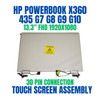 1 of 7-image forHP ProBook x360 435 G7 series 13.3" LCD Touch Screen Hinge Up M03428-001