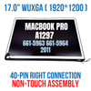 1 of 5-image forMacbook Pro 17" 2011 Apple A1297 Full Case Top With Glossy Screen