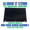 1 of 10-image for17.0" LCD Screen Full top assembly LG 17Z90N 2560x1600 Non Touch Gray