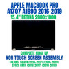 1 of 4-image forApple MacBook Pro Retina 15.4" A1707 SILVER LCD Screen Assembly Display 2016 2017