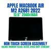 1 of 10-image forA2681 Apple Macbook Air 13 M2 2022 Lcd Display Assembly Starlight