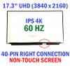 1 of 12-image forLCD Replacement Screen Display Panel B173ZAN03.0 17.3" 40 Pin 60HZ 3840x2160 4K
