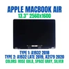 1 of 6-image forA2179 A1932 LCD Screen Display Assembly Apple MacBook Air M1 2020 Gray