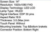 4 of 9-image forN140HGE-EA1 B140HTN01.2 HB140FH1-401 N140HGE-EAA LCD Screen 30 Pin eDP