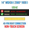 2 of 11-image for14" 120Hz 16:10 WQXGA LCD Screen IPS Display NE140QDM-NX1 V18.0 BOE0A1D 40 pin