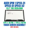 1 of 8-image forFHD LCD Touch Screen Digitizer Display Assembly Acer Spin 5 SP513-51 30 Pin