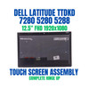 1 of 5-image forDell Latitude 7280 12.5" Laptop LCD Touch Screen Complete Assembly