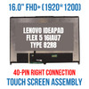 1 of 8-image forLenovo Ideapad Flex 5 16ALC7 16IAU7 Lcd Touch Screen 16" 1920x1200 5D10S39794