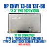 1 of 8-image forHP Envy 13-BA1010NR 13-BA1053CL LCD Panel Touch Screen Bezel FHD Assembly