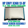 1 of 9-image forWUXGA LED LCD Touch Screen Display Assembly HP Envy x360 13t-bf0xx 13t-bf1xx