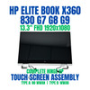 1 of 15-image forM46064-001 M46065-001 LED LCD Touch Screen Assembly HP EliteBook X360 830 G8
