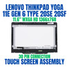 1 of 9-image forFRU 5M10W64486 Lenovo Thinkpad 11e Yoga Gen 6 Touch Bezel LCD Screen LED