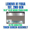 1 of 10-image forWQHD LCD Touch Screen Assembly Lenovo ThinkPad X1 Yoga 2nd Gen 20JE 01AX899
