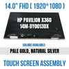 1 of 7-image for14" IPS FHD LCD Touch Screen Assembly Bezel HP Pavilion X360 14m-dy1033dx
