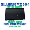 1 of 11-image forDell Latitude 7420 2-in-1 FHD LCD Touch Screen Assembly BLACK N4VN8