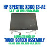 1 of 5-image forHP SPS LCD Hinge Up 13.3" BV UHD Touch Screen Dark Ash 942849-001 Replacement Screen Display