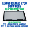1 of 7-image forLenovo 15.6" Led FHD Lcd Laptop Screen Full Ideapad Y700-15acz