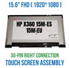1 of 5-image forScreen Replacement 15.6" HP Envy X360 15-EU0003CA M45481-001 1920X1080 LED LCD Display Digitizer Touch Screen