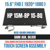 1 of 7-image for15.6" Replacement HP Envy X360 15-BP 15M-BP 925736-001 LED LCD Screen Assembly Upper Half Kit Display Panel Silver