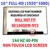 1 of 9-image forASUS ROG ZEPHYRUS G16 GU603HM-DS72-CA 16" FHD+ 1920x1200 144hz Non Touch Replacement Screen Display