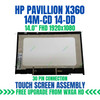 1 of 8-image for14.0" Replacement HP Pavilion x360 14-cd0036TX LCD Touch Screen Assembly