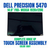 1 of 8-image forDell Precision 5470 14" QHD LCD Touch Screen Assembly Gray N82J2 0N82J2