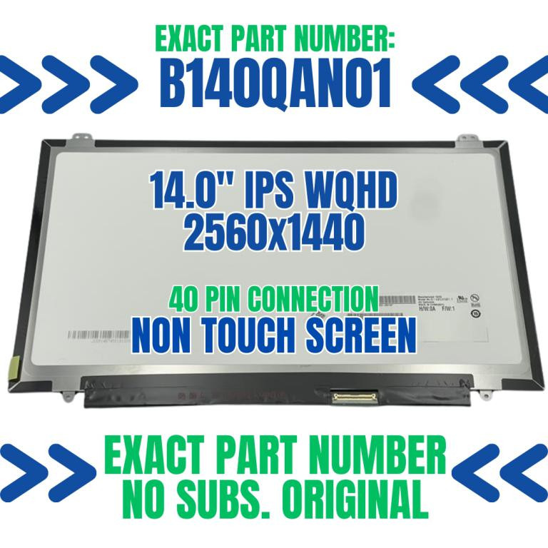 Dalle écran HP EliteBook 1040 G3 - 14" WQHD IPS - Résolution 2560x1440 - Neuf - Garantie 1 An