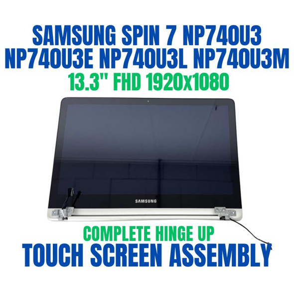1 of 7-image forSamsung NP740U3E-A01UB 13.3" OEM Glossy FHD LCD Touch Screen Complete Assembly