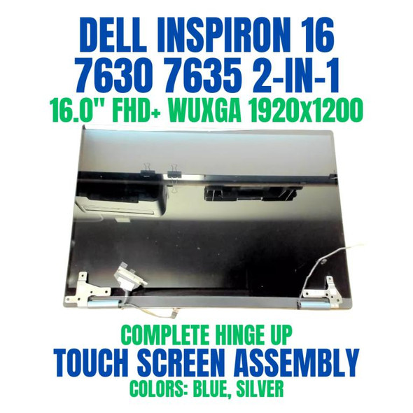 1 of 10-image forDell Inspiron 16 7635 2-in-1 16" FHD+ LCD Touch Screen Assembly Blue 0174MM