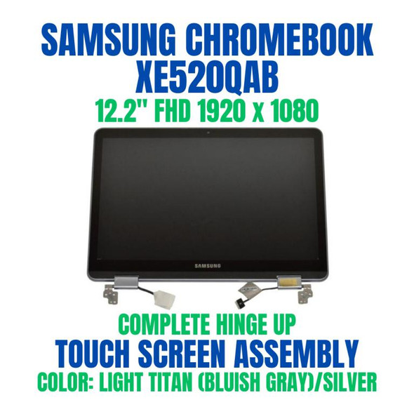 1 of 5-image forSAMSUNG CHROMEBOOK XE521QAB XE520QAB 12.2" LCD Touch Screen Complete Silver