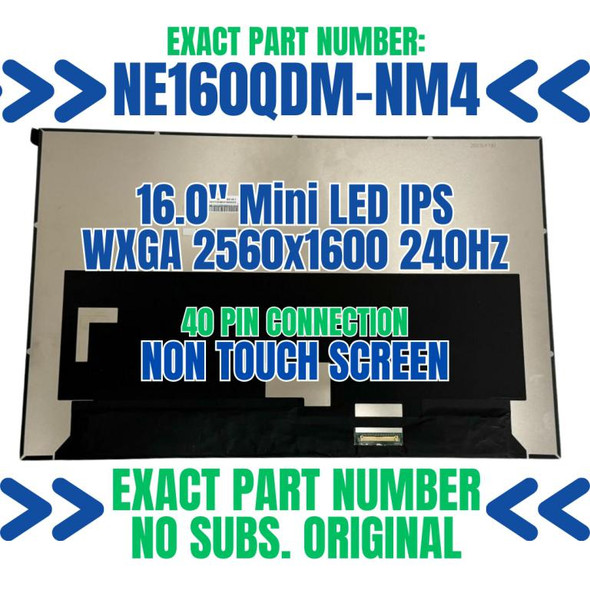 1 of 10-image for18010-16021400 Rb Lcd 16.0" Wqxga Wv Edp 240hz Panel