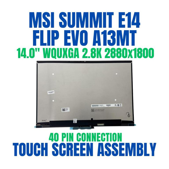 1 of 7-image for2.8K 14.0" WQXGA Touch LAPTOP LCD Screen Assembly MSI Summit E14 Flip EVO A13MT