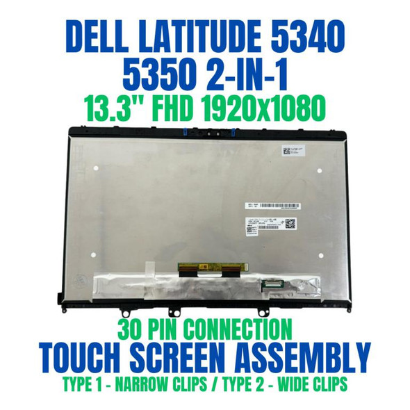 1 of 14-image forDell 391-BHGP Laptop 13.3" FHD 1920x1080 Touch AG IPS Panel Screen W9RMP