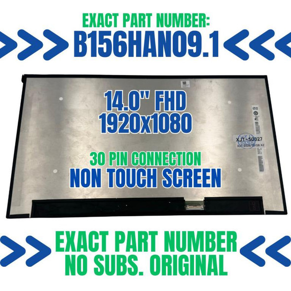 1 of 10-image forB156HAN09.1 LCD Screen FHD 1920x1080 IPS LED Display Panel Matrix 15.6" 30 Pin
