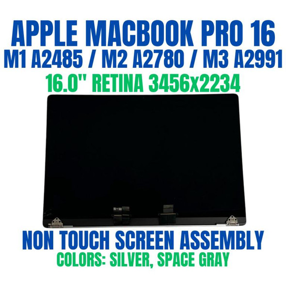 1 of 8-image forOEM Apple Macbook Pro 2021 M1 A2485 16.2in EMC 3651 LCD Display Screen Silver
